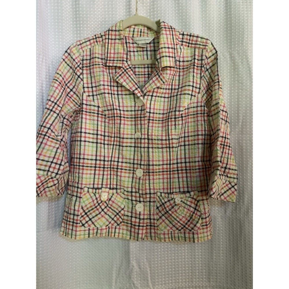 Christopher And Banks Women Medium Striped Light Blazer‎
